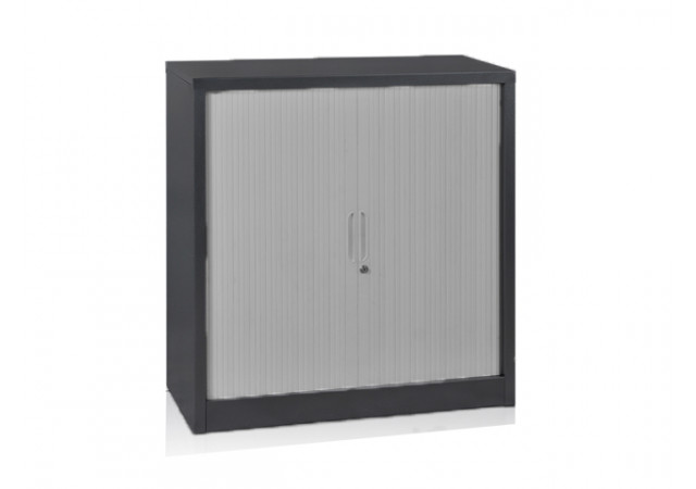 Armoire basse à rideaux métallique coloris anthracite ARR-105 ... Armoire basse à rideaux métallique coloris anthracite ARR-105 ...