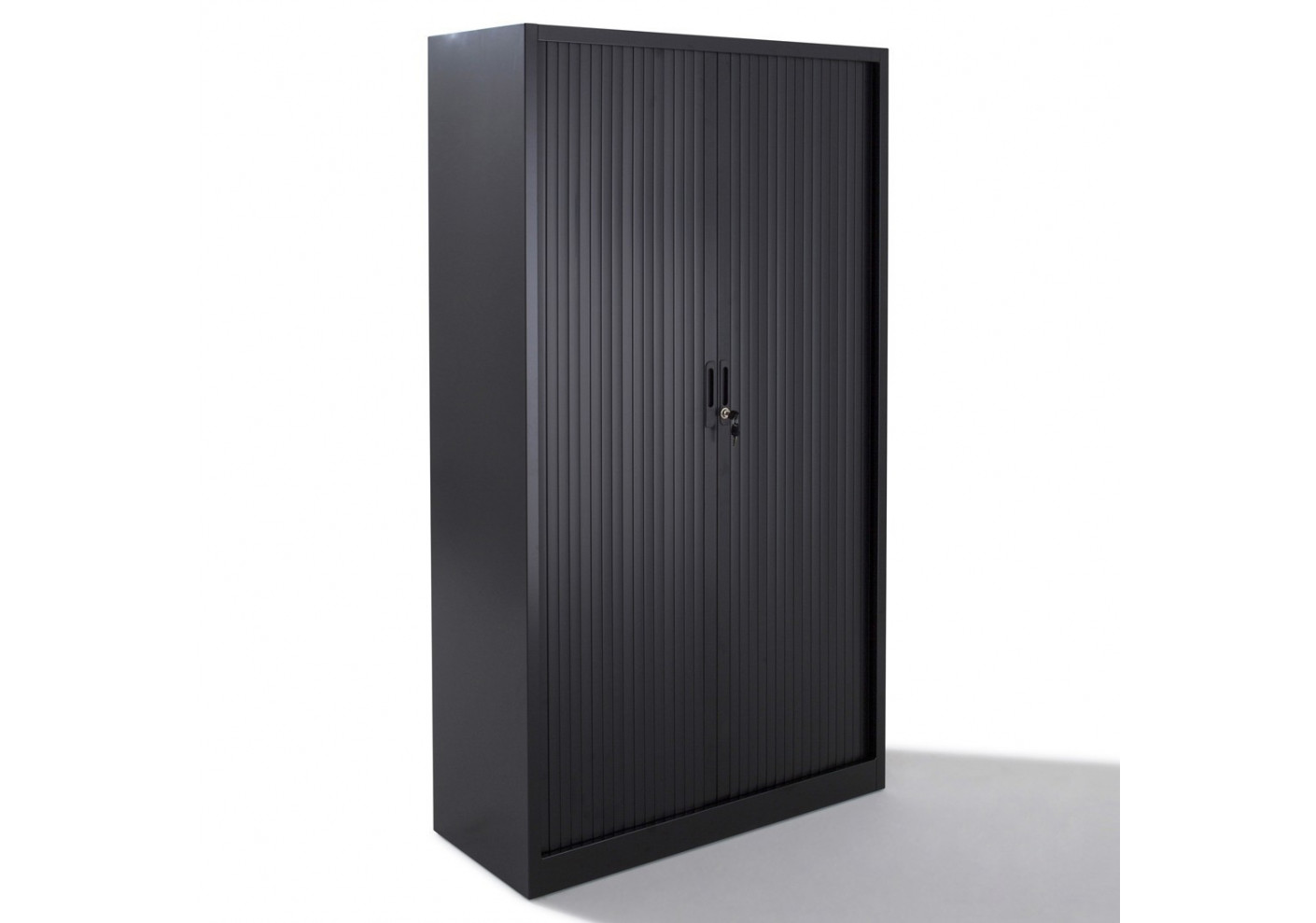 Armoire métal à rideaux L120 H198 cm coloris noir