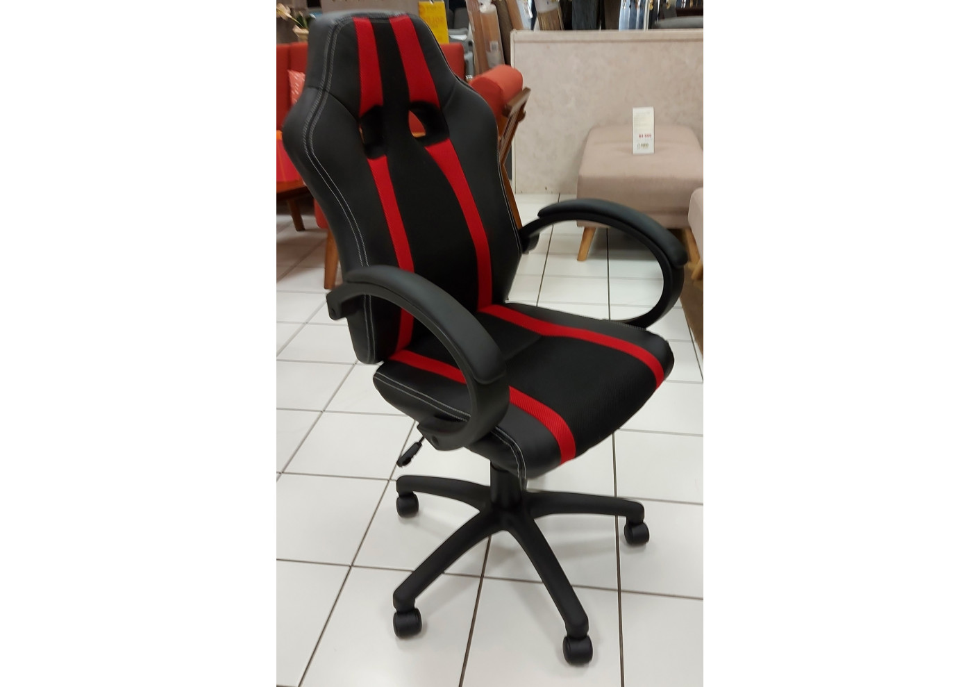 Chaise de bureau SPEED 3 rouge et noir