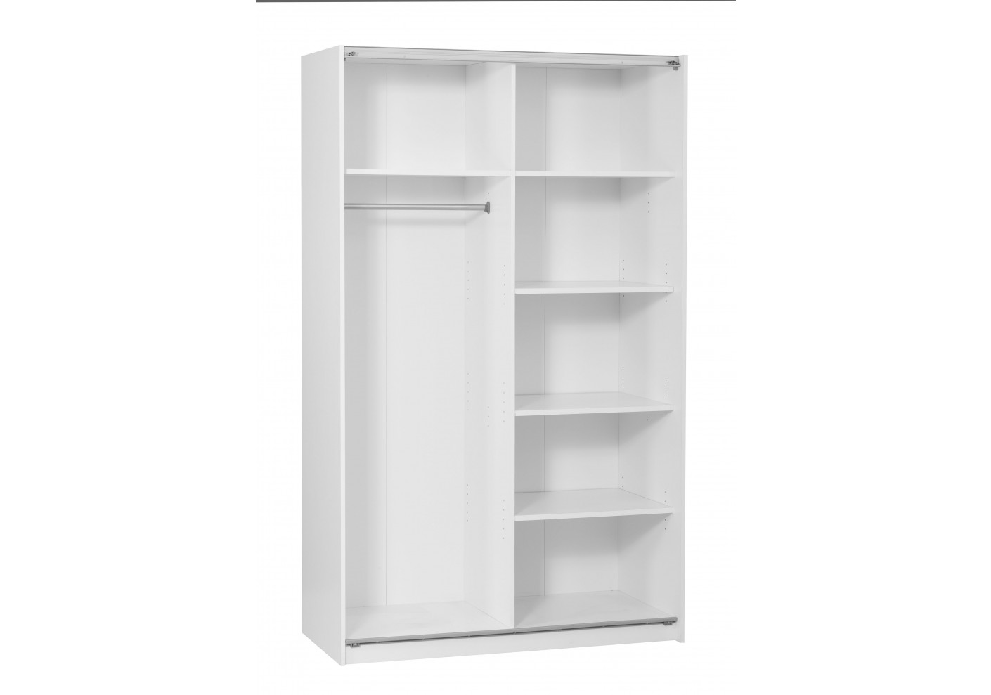 Armoire 2 Portes Coulissantes Gala Decor Noyer Largeur 150 Cm