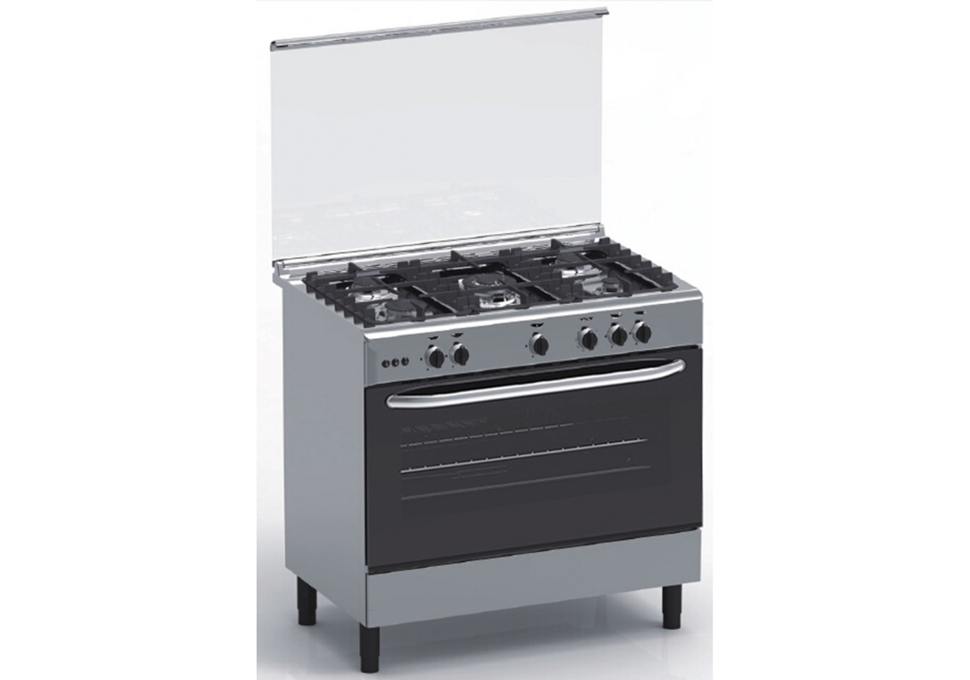 Cuisinière 90x85 5 feux gaz MAGIC POINT GX95 Inox - Cuisson