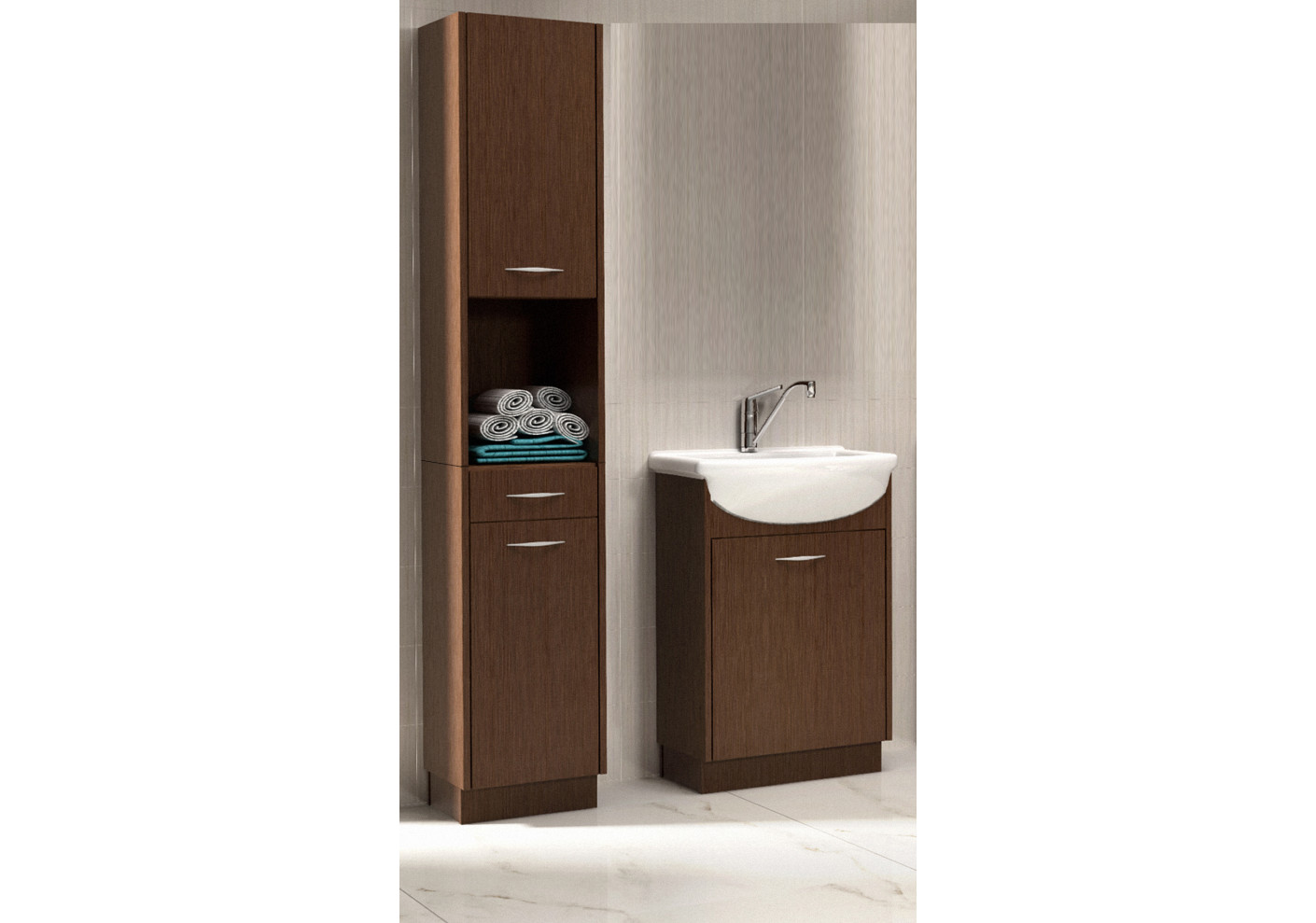 Salle De Bains Nancy Wenge 1 Colonne 1 Meuble Lavabo 1 Vasque