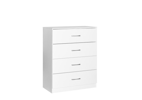 Commode 4 tiroirs Mysty blanche