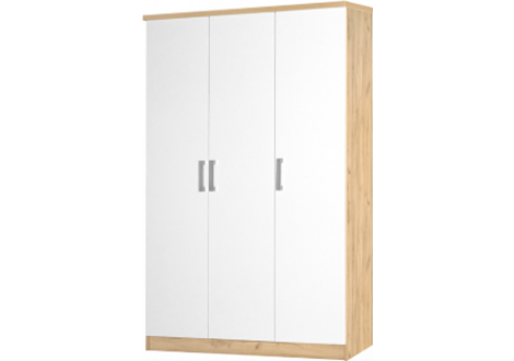 Armoire BALI chêne dorée et blanc