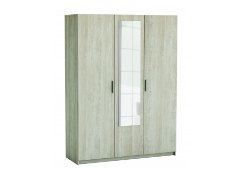 Armoire PRICY chêne shannon 3 portes