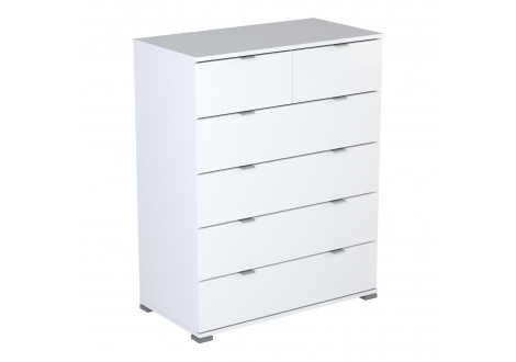 commode PERFECT blanc 6 tiroirs