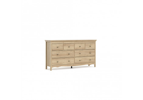 Commode SILKEBORG chêne riviera 8 tiroirs