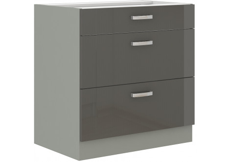 GREY meuble bas 80 3 tiroirs