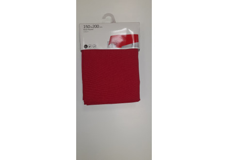 Nappe coton rouge 150x200 cm