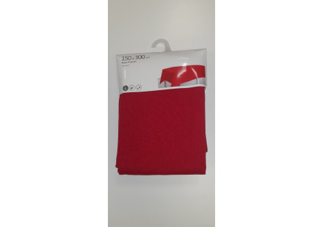 Nappe coton rouge 150x300 cm