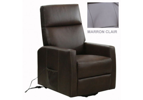 FAUTEUIL RELAXATION NICE MARRON CLAIR