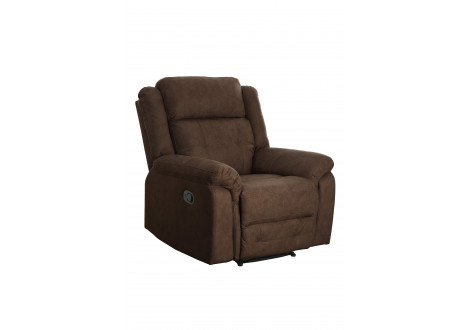 Fauteuil relax MELBOURNE relax tissu marron foncé