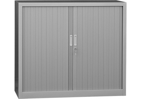 Armoire métal à rideaux L100 H95 cm coloris gris