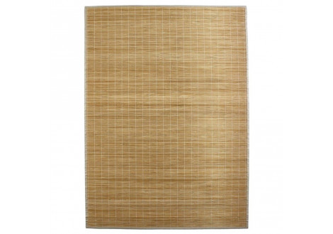 Tapis en bambou fines lattes et ganse naturel L120 P170