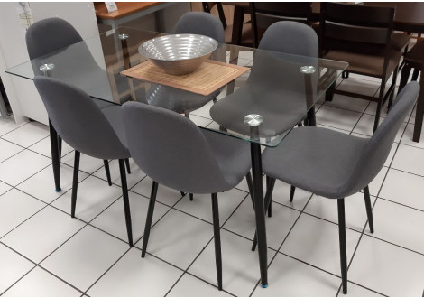 Ensemble table et 6 chaises BELLA