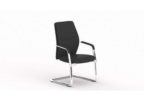 Fauteuil visiteur  BOSS Alu poli/noir