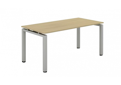 Bureau PURE 160x80 piet 40 gris - plateau chêne clair