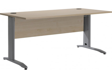 Bureau 140 PRIMUS décor chêne pieds métal