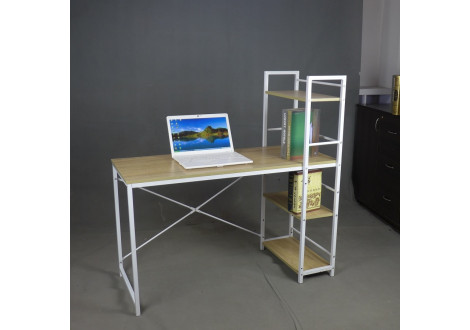 Bureau informatique STUDIO chêne/blanc
