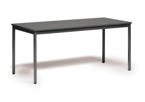 Table individuelle CADI hêtre foncé/piétement noir 140x70cm