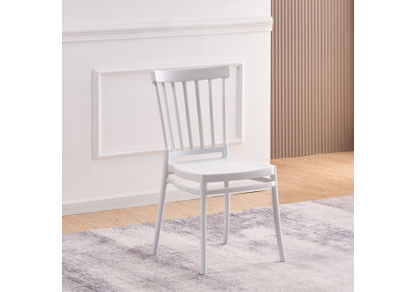 Chaise EMMA polypropylène blanc