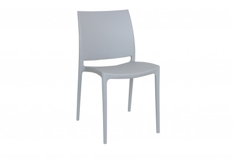 Chaise ELISE polypropylène gris clair