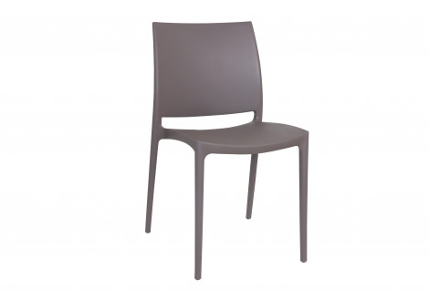 Chaise ELISE polypropylène gris