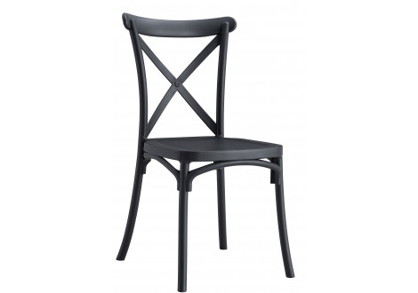 Chaise ELEANOR polypropylène noir