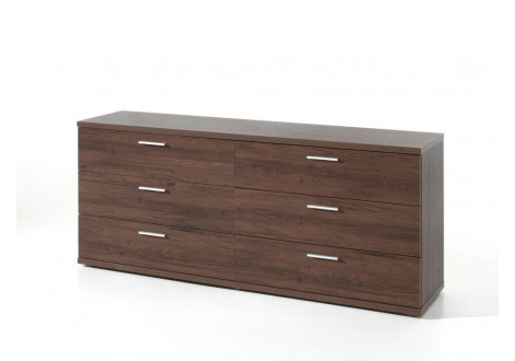 Commode 6 tiroirs GAEL noyer