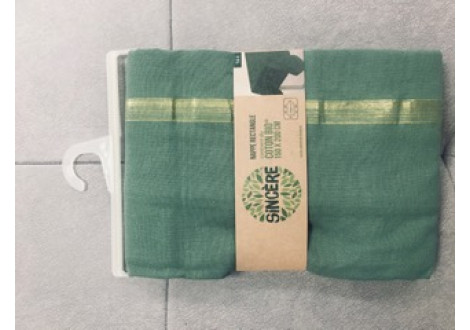 Nappe rectangle Sincère coton bio vert 150x200
