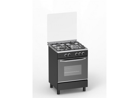 Cuisinière 60x60 4 feux gaz MAGIC POINT GM60 noir