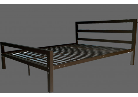 Lit 180x200 DIVANA métal noir avec sommier métal