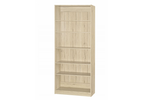 Bibliothèque Noti 5 étagères chêne san remo