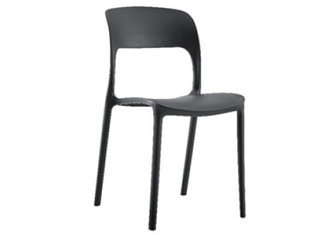 Chaise EMILIE polypropylène noir