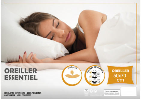 Oreiller ESSENTIEL 45x70 blanc