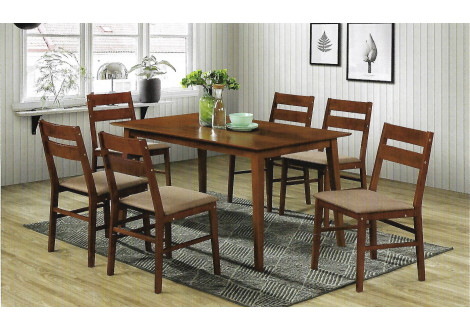 Ensemble Table + 6 chaises VIGO cappuccino