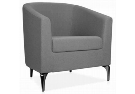 Fauteuil club EVERETT tissu gris