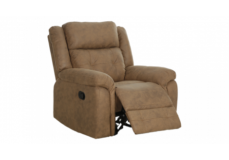 Fauteuil relax MELBOURNE relax tissu marron clair