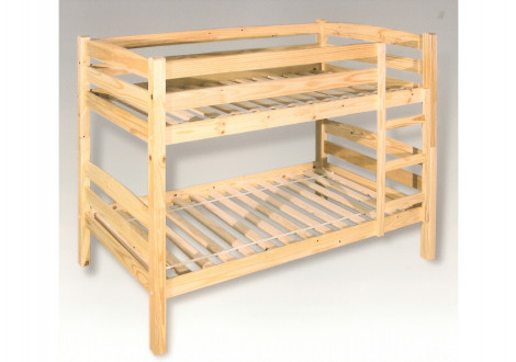 Lits superposés FIDJI 90x190 Pin massif vernis naturel
