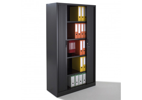 Armoire métal à rideaux L100 H198 cm coloris noir