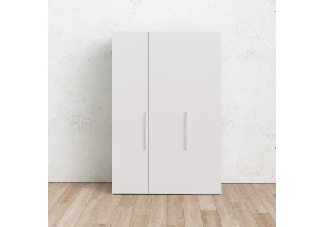 Armoire LARVA Blanc 3 portes 2 tiroirs