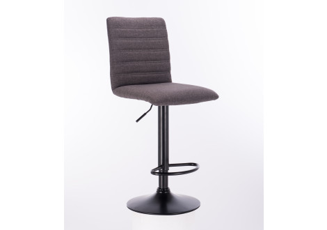 Tabouret de bar MARVIN tissu gris foncé