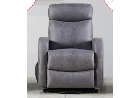 Fauteuil relax 1 place électrique Luis tissu gris