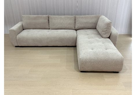 Salon d'angle réversible MARIA tissu beige