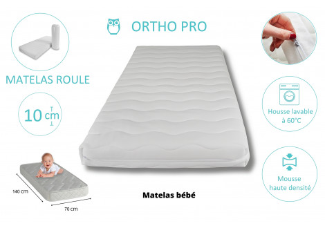 Matelas bébé ortho pro 70x140 ép. 10 cm
