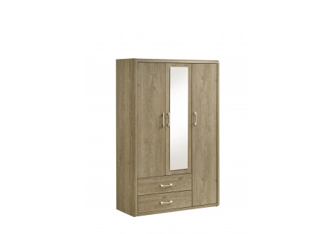 Armoire KARL chêne caramel 3 portes 