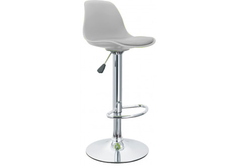 Lot de 2 tabourets de bar NORDIC blanc/coussin blanc 