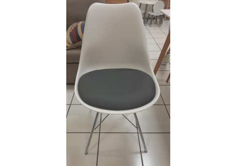 Chaise NORDIC blanc/gris