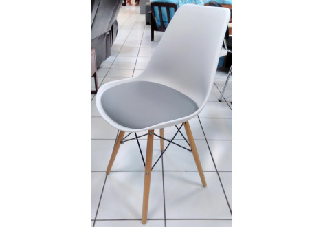Chaise NORDIC blanc/gris