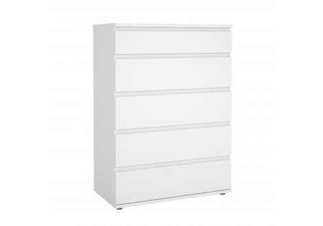 Commode Nova 5 tiroirs blanc